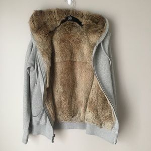 Juicy couture rabbit fur hoodie Clearance